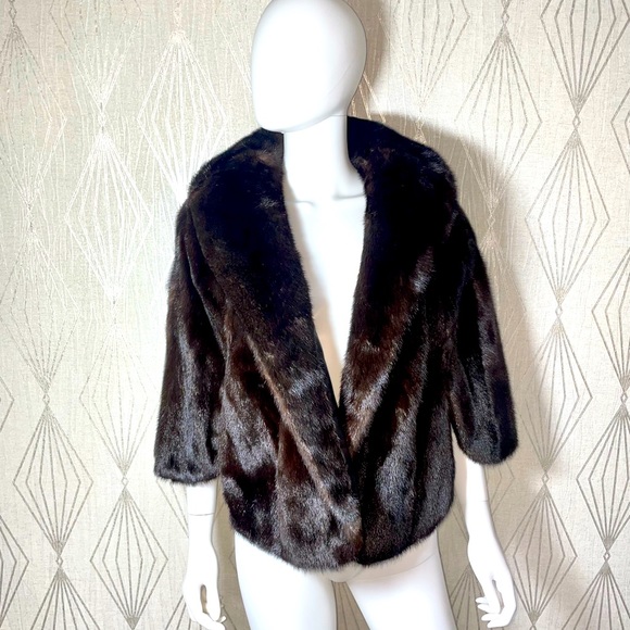 Vintage The Denver Mink Caplet/Shrug - Picture 1 of 11